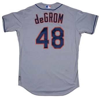 2015 Jacob DeGrom Game Used New York Mets Road Jersey Used for 1st Career Playoff Win (MLB Authenticated & Team LOA)